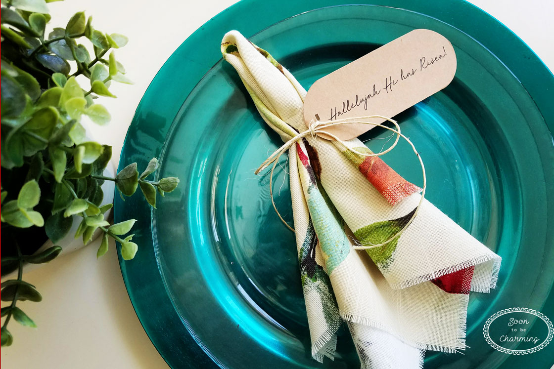 Easy No Sew Spring Napkins