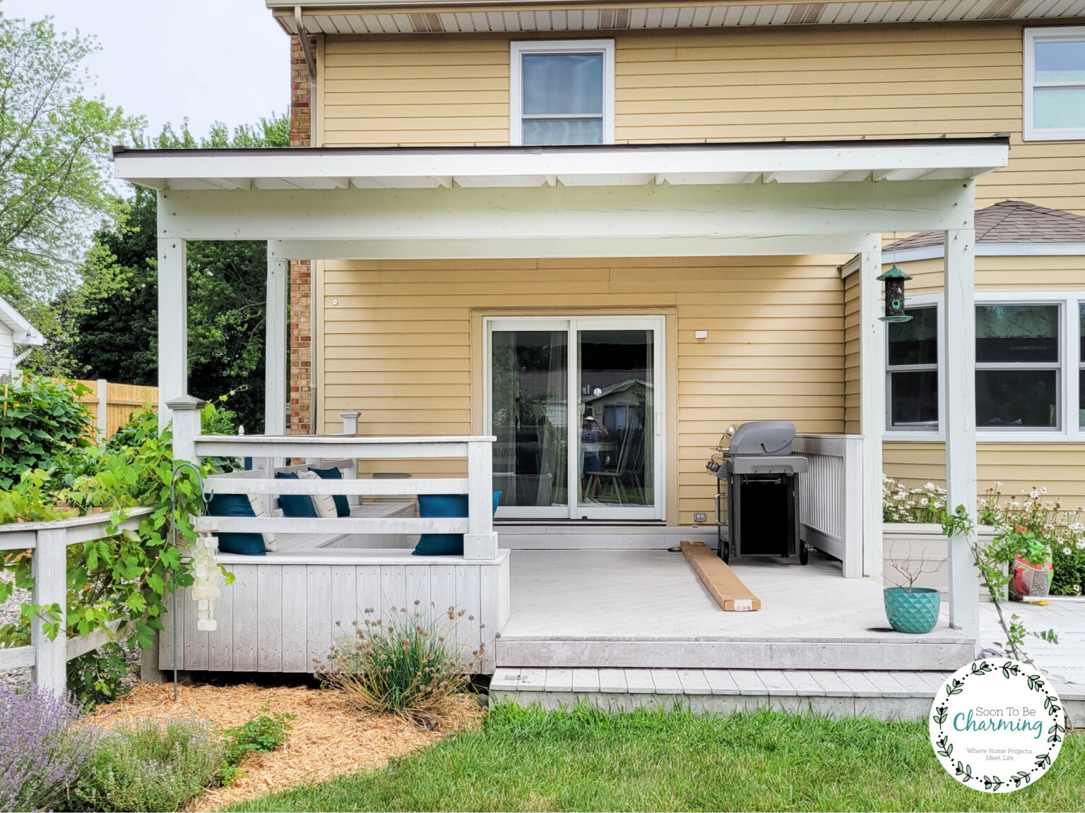 Pergola Makeover Metal Roof Final Reveal - Soon To Be Charming